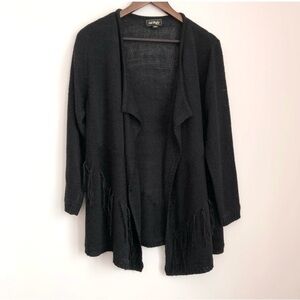 Black Fringe Cardigan